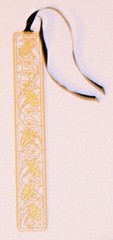 Vintage Etched Brass Morning Glory Bookmark USA 5.2″ tall x 0.8″ w