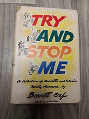 Bennett Cerf: Try and Stop Me 1st Edition 1944 Simon and Shuster Hardcover DJ