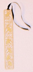 Vintage Etched Brass Morning Glory Bookmark USA 5.2″ tall x 0.8″ w