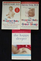3 Used Baby Help Books Happiest Baby On The Block Harvey Karp & Happy Sleeper