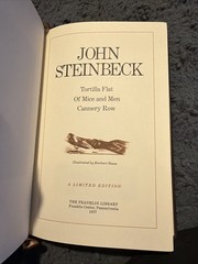 Tortilla Flat/Mice/Cannery Row John Steinbeck Franklin Library 1977 Leather C554