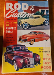 Rod & Custom Magazine August 1958 Full Story on Chopped Tops No Label