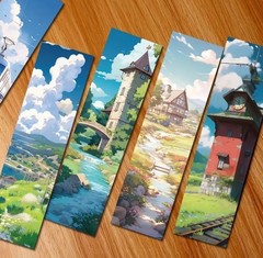 30 PC Bookmark Landscape Painting Scenery Art 1.6″ x 5.9″ New Free Ship (DS) 277