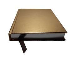 Blank Book Special Shiny Gold Hard Cover Unlined Paper Sketch – Gift Idea