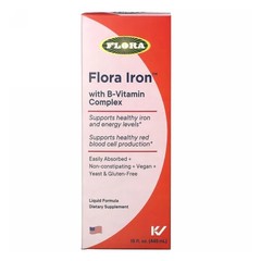 Iron with B-Vitamin Complex 15 Oz By Flora
