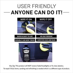 CAR GUYS Plastic Restorer | Bring Plastic, Rubber, and Vinyl | 8 Oz Kit