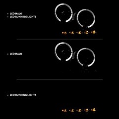 for 2004-2008 Ford F-150 LED Halos Ring Black Projector Replacement Headlights P