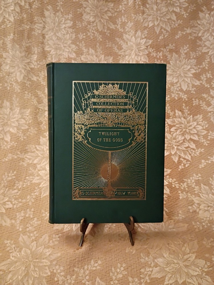 c. 1900 Wagner Twilight of the Gods Götterdämmerung Vocal Score Hardcover Book