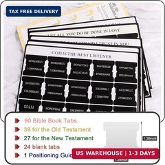 Bible Tabs for Men, 90 Pieces Large Print Small Bible Bookmarks Index Tabs Study