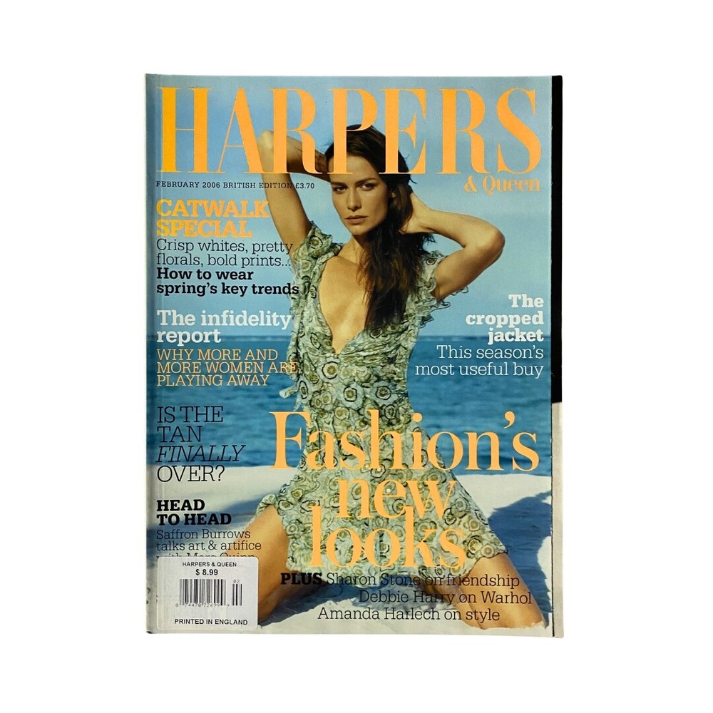 Harpers & Queen Magazine February 2006 British Ed. Saffron Burrows No Label VG